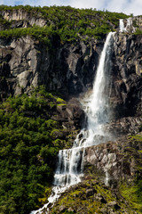 Fototapeta na wymiar Small waterfall in Norway.