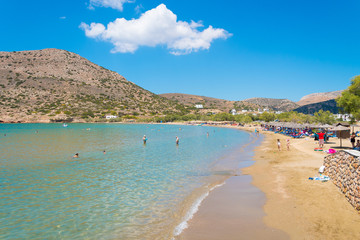 Galissas beach at Syros greek island, Cyclades, Greece
