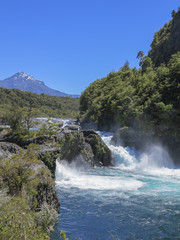 Fototapeta na wymiar View of Vicente Perez Rosales National Park on Chile, South America