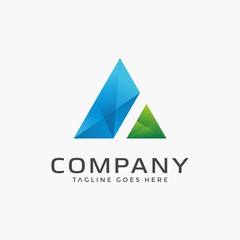 Modern, 3D Triangle logo