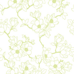 Apple or sakura flowers Seamless texture
