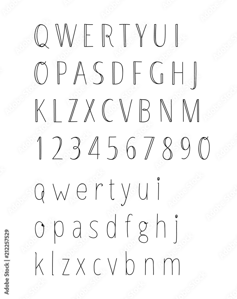Aufkleber retro style font vector clipart. letters and digits