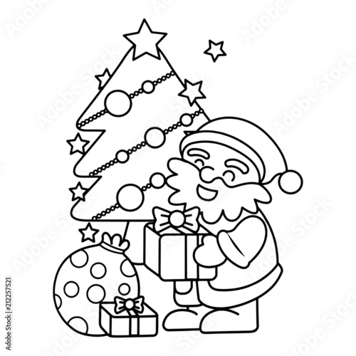 Santa Claus Cartoon Illustration Isolated On White