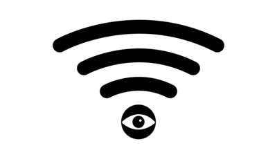 internet eye. Eyes watching you from the internet. Web Spying concept. Surveillance idea.