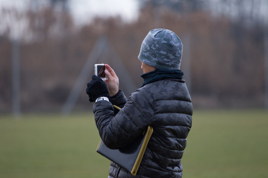Ripresa amatoriale partita di calcio