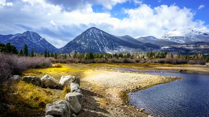 Foto auf Acrylglas Beautiful landscape of lake and mountains. Frisco Colorado, USA. © katepax