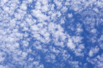 White clouds in blue sky