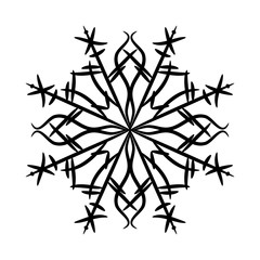 Vector Black Snowflakes