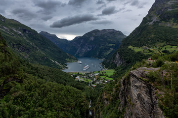 Fototapeta na wymiar Landscape of Norway,Geirangerfjord
