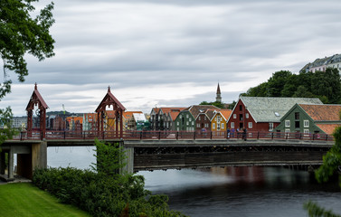 Naklejka na ściany i meble Urban landscape in Norway,Trondheim
