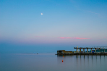 Fototapeta premium Seascape during the sunset in the Odesa of Ukraine
