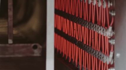 The process of incandescence to high temperatures in an industrial plant.