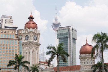 Fototapeta na wymiar Walking in the street in Kuala Lumpur, Malaysia