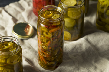 Homemade Pickled Vegetables in Jars