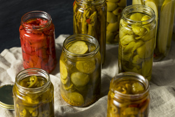 Homemade Pickled Vegetables in Jars