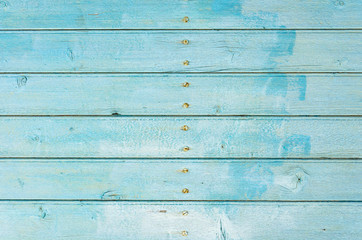 Blue wood background texture of old turquoise paint