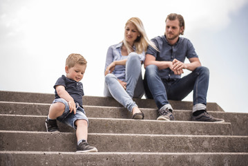 Familie hat Spa&szlig; miteinander