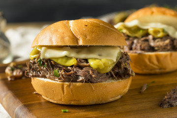 Homemade Mississippi Pot Roast Sandwich