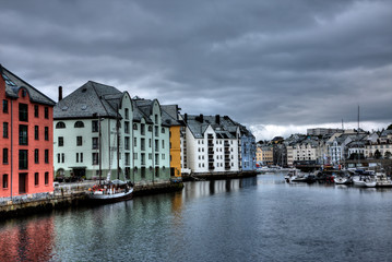 Urban landscape in Norway,Ålesund