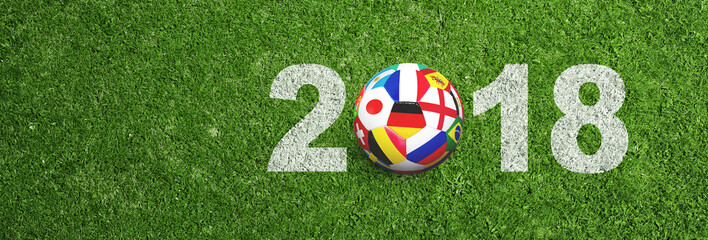 Ball auf dem Fussballplatz