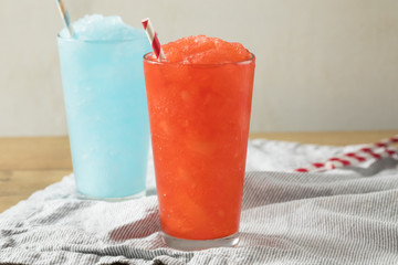 Frozen Red and Blue Slushies