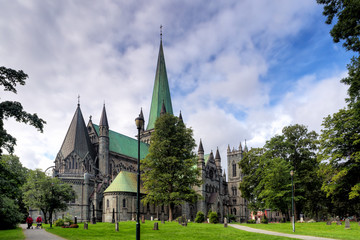Fototapeta na wymiar Nidaros Cathedral,Trondheim