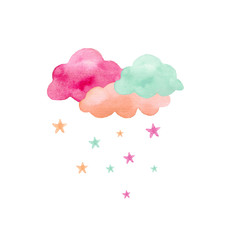 Clouds and star rain.