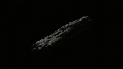 Oumuamua Comet in space isolated over stars, cigar shaped astroid/ comet © naturalearth2