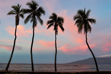 View of Lanai from Front Street on Maui