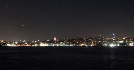 Fototapeta na wymiar Istambul city view at night.