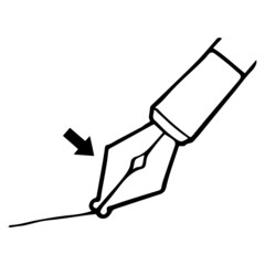 Pen cartoon illustration isolated on white background for children color book