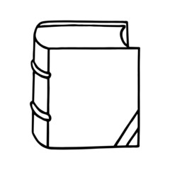 Book cartoon illustration isolated on white background for children color book