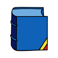 Book cartoon illustration isolated on white background for children color book