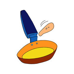 Pan cartoon illustration isolated on white background for children color book