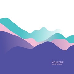 Abstract wavy background with dynamic gradients. Futuristic technology style. Booklet Template. 3D Vector Illustration. - 212275963
