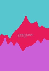 Abstract wavy background with dynamic effect. Futuristic technology style. Motion vector illustration.