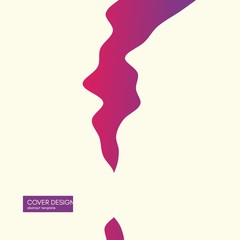 Abstract landscape background with dynamic gradients. Design Template. 3D Vector Illustration.