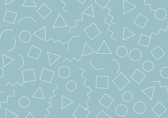 Seamless memphis geometric pattern. Vector repeating texture.