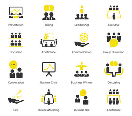 Time management and ceo vector icons - obrazy, fototapety, plakaty