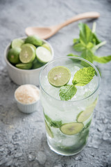 mojito with ingredients