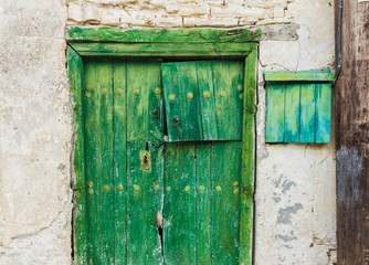 A typical view in the traditional village Omodos in Cyprus