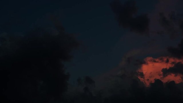 4K time lapse of clouds at sunset