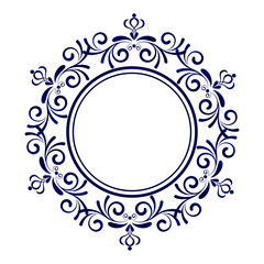 blue ornamental frame 1