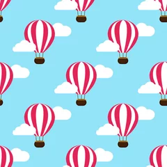Cercles muraux Montgolfière hot air balloon in the clouds background. vector illustration
