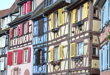 Obraz premium Maisons traditionnelles, Alsace, France