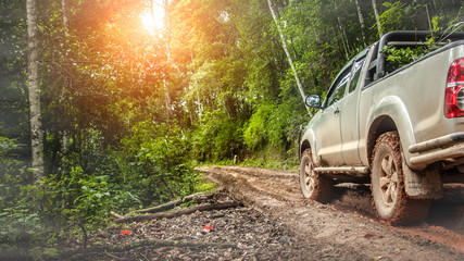 Off-road on mountain road. © surachat