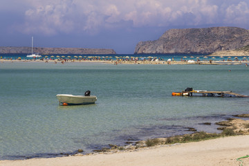 Obraz premium Balos beach at west Crete is an amazing place for relax and enjoy the sea, maybe Crete Island has the best beaches in Greece