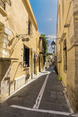 Fototapeta na wymiar Chania streets, taking you to the past to enjoy a different view of the world, just relax