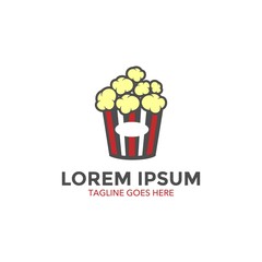 Pop Corn Logo Template