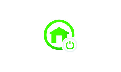 home and power  vector icon
